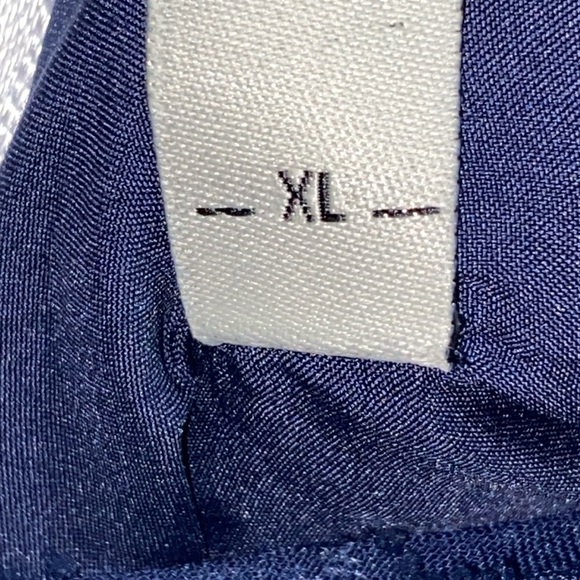 NWT GRACE KARIN WO SIZE XL NAVY BLUE BELTED FLORALDESIGN RUFFLES FAUX WRAP DRESS - Picture 3 of 13